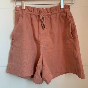 Uniqlo pink drawstring paper bag shorts